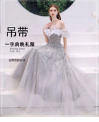 Baoleely Women's A-Line Evening Dress Beaded Sexy Prom Dresses Long Formal Dresses for Women