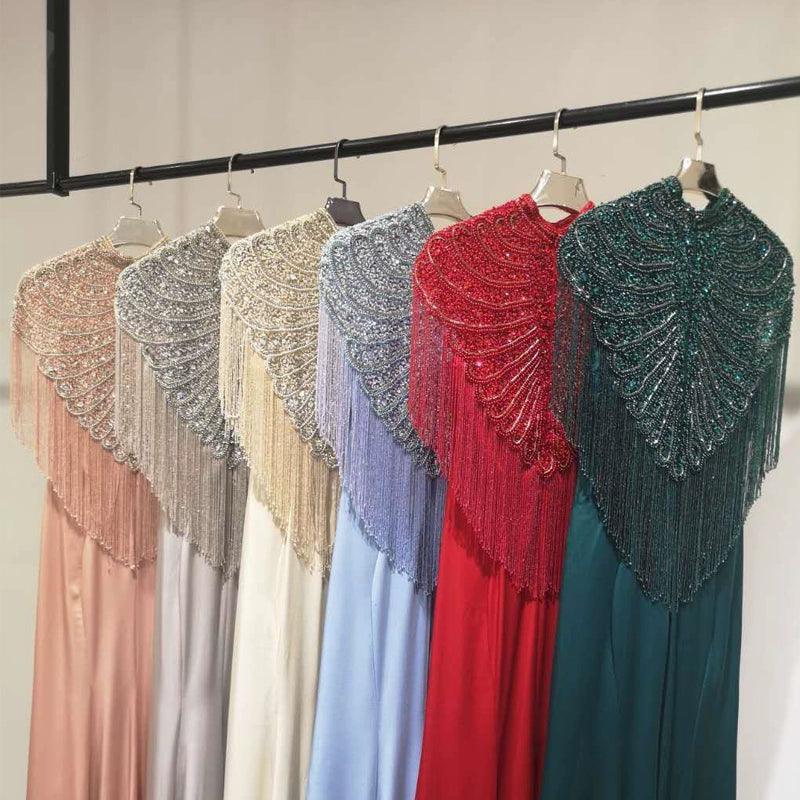 Vestidos de noche sexys para mujer, vestidos de sirena para baile de graduación, vestidos largos formales con cuentas para mujer 