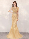 Vestido de noche de sirena para mujer, vestido de fiesta sexy con cuentas, vestido largo formal para mujer 