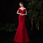 Women's Mermaid Evening Dress Long Prom Dresses V-Neck Formal Dresses for Women