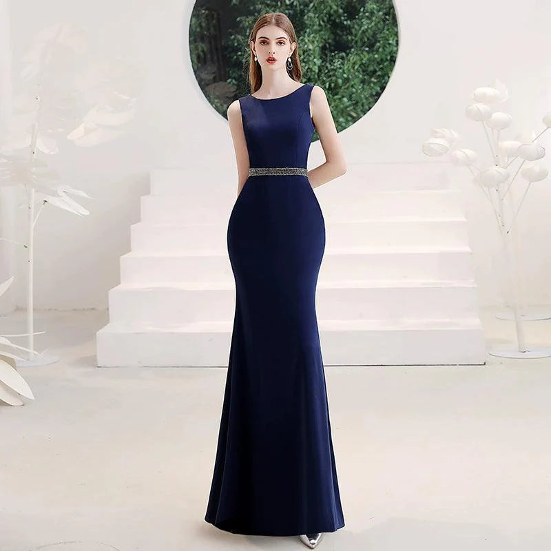 Robe de soirée sirène sexy pour femme, robe de bal perlée, robe longue de soirée 