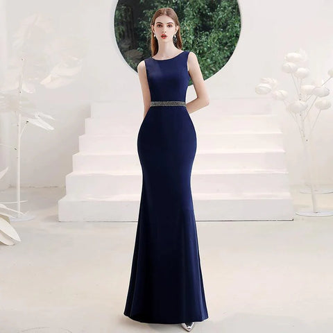 Robe de soirée sirène sexy pour femme, robe de bal perlée, robe longue de soirée 