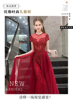 Women's A-Line Evening Dress Sexy Prom Dresses Beaded Formal Dresses for Women