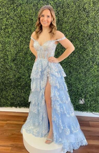 Vestido de fiesta brillante con falda con abertura, vestido de novia, vestido de graduación escolar Y1812
