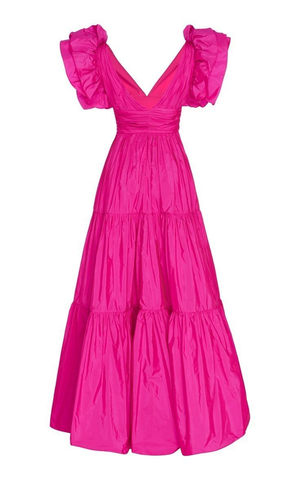 Robe de bal trapèze pour femme, col en V, robe de soirée longue et formelle Y3044