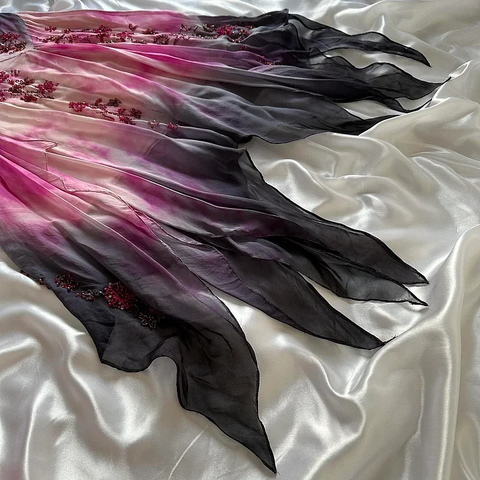 Precioso vestido de noche de gasa con tirantes finos y cuentas, estilo sirena, modelo Y8222