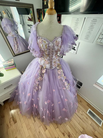 Vestido de quinceañera vintage morado, vestido de baile, vestido de 16 años Y6756