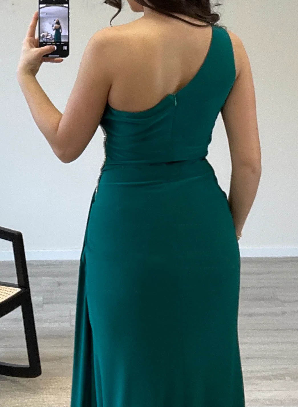 Vestidos de corte recto/columna con un solo hombro para la madre de la novia 