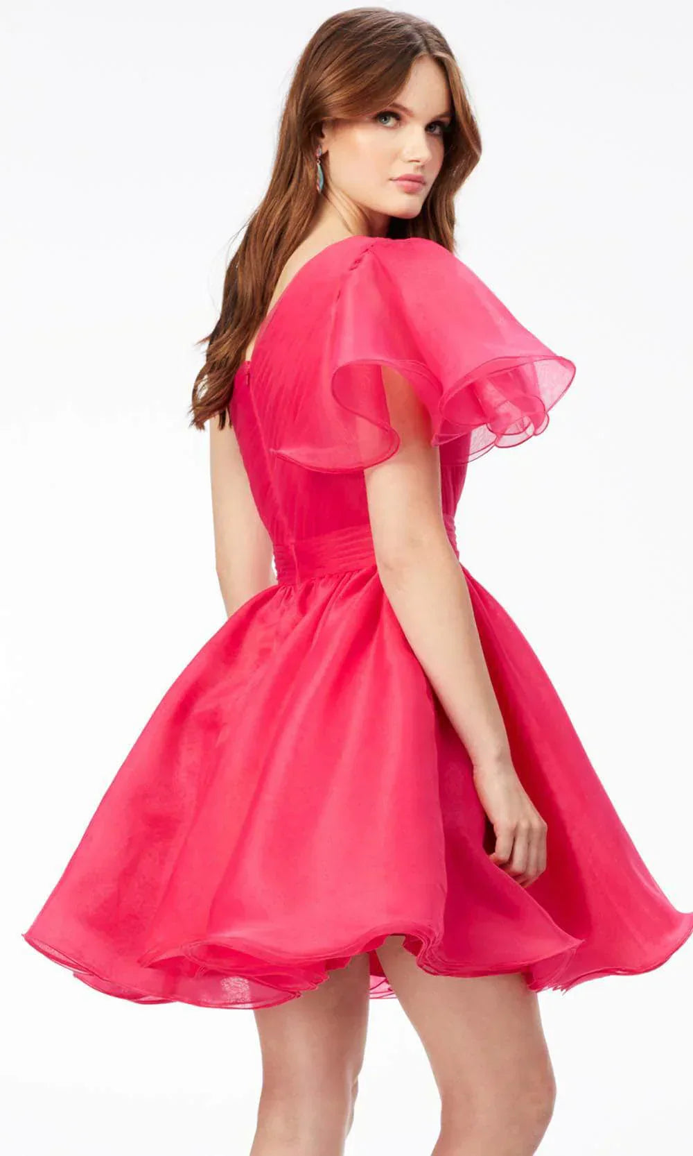 One Flutter Sleeve Cocktail Dress SYH108