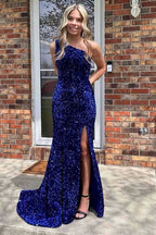 Sequin Maxi Dress Slim Fit Prom Dresses SYP106