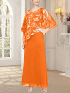 Robe longue en maille pailletée avec corsage asymétrique original 