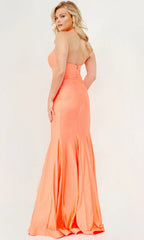 Robe de bal orange à col montant SYP74