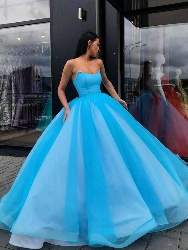 Vestidos de fiesta largos de organza estilo princesa con escote corazón, vestidos de gala formales