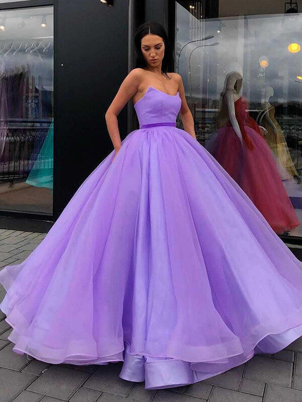 Vestidos de fiesta largos de organza estilo princesa con escote corazón, vestidos de gala formales