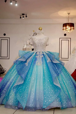 Robe de bal ombrée ravissante, robe de Sweet 16, robe de princesse Y2384