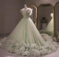 Vestido de baile de tul verde salvia, vestido para quinceañera, vestido de dulce 16, vestido de quinceañera verde salvia Y2335