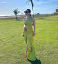 Robe de bal verte asymétrique à une épaule, robe de soirée verte Y5279