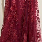 Charming Red Mermaid Lace Appliques Prom Dress,Evening Dress Winter Dance Dress Y4345