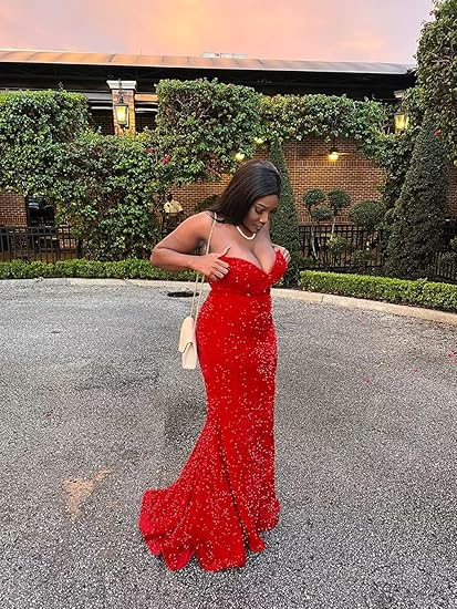 Glitter Royal Blue Mermaid Prom Dress Royal Blue Evening Dress Y5629