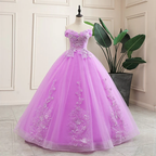 Robe de bal de princesse classique violette pour quinceañera Y299