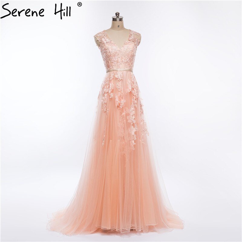 Party Formal Evening Dress Sleeveless Appliques Tulle V-Neck Evening Dress Long 2025 HA2086