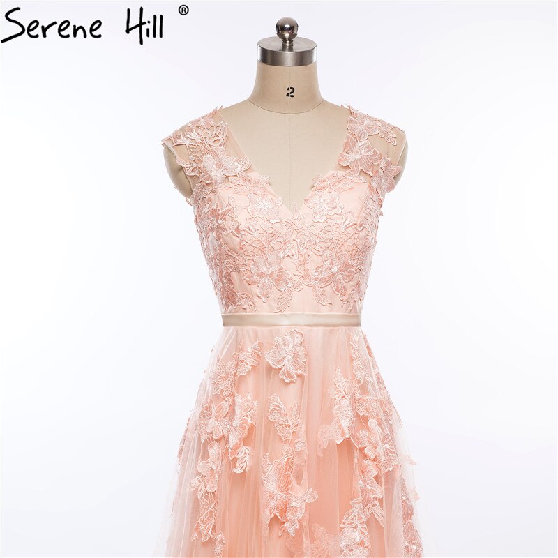 Party Formal Evening Dress Sleeveless Appliques Tulle V-Neck Evening Dress Long 2025 HA2086