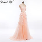 Party Formal Evening Dress Sleeveless Appliques Tulle V-Neck Evening Dress Long 2025 HA2086