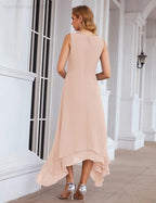 Vestidos de chifón de talla grande para la madre de la novia con chaqueta, vestidos formales para boda SY28073 