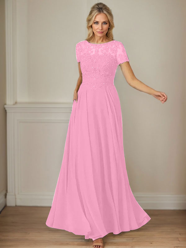Robe en mousseline de soie bleu marine foncé, coupe trapèze, col bateau et sequins 