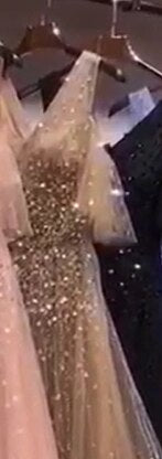 Pink Short Sleeve Sexy A-Line Formal Dresses Design 2025 Sparkle Beading Sequined Evening Gowns Real Photo LA70075