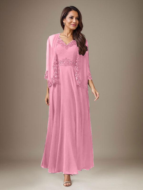 Vestido de gasa con lentejuelas color ciruela, corte en A 