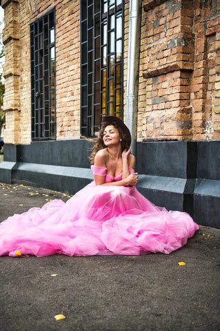 Pink tulle dress & Pink birthday dress 2025 SY035