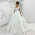 Robe de mariée princesse épaules dénudées, application de dentelle 3D, sans manches, style bohème, robe de mariée sur mesure 2023 