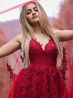 Vestidos largos de tul con apliques SYP131