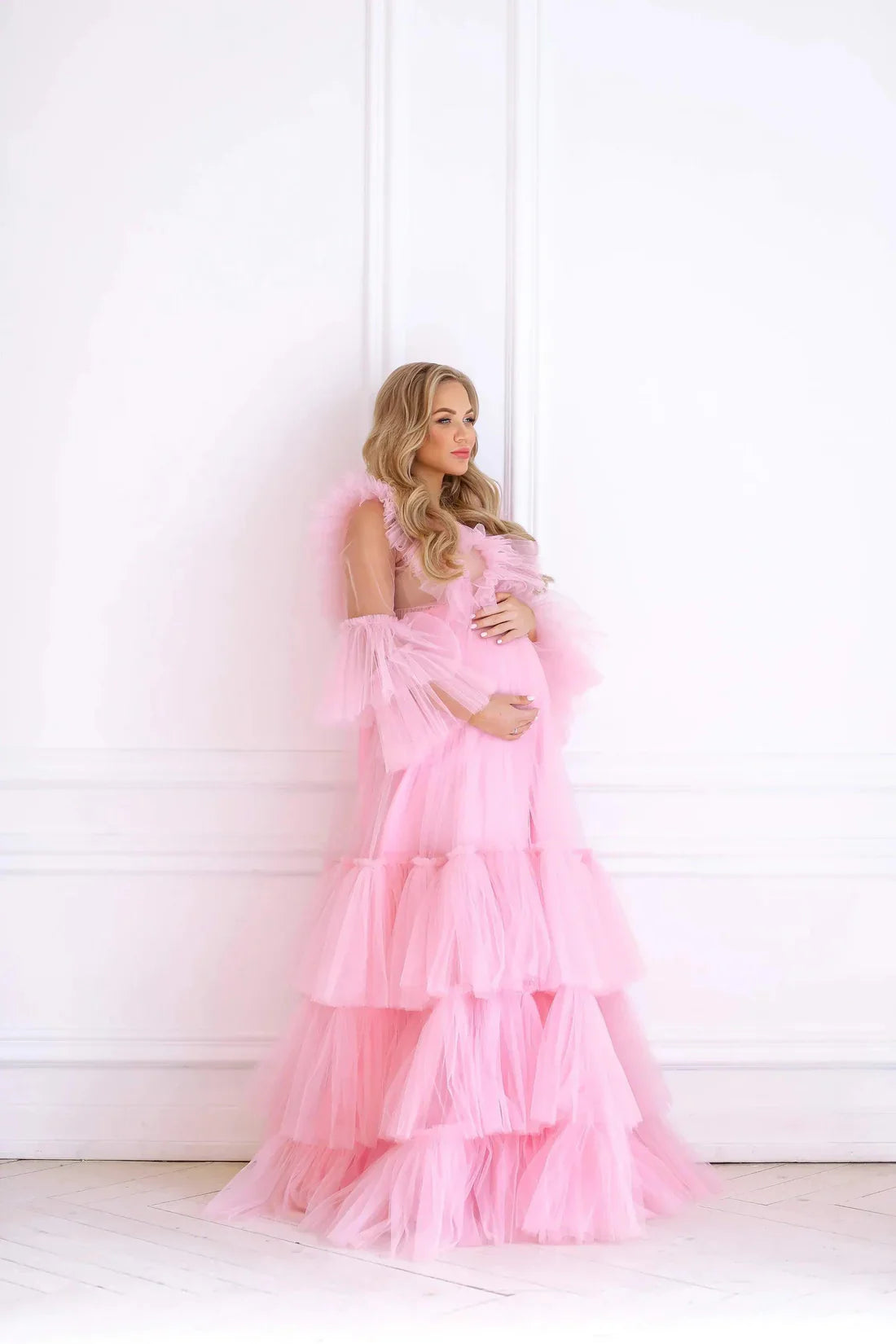 Vestido de tul abullonado para baby shower para mujer 