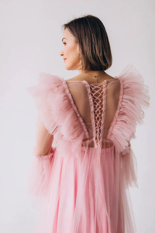 Vestido de tul abullonado para baby shower para mujer 