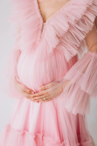 Vestido de tul abullonado para baby shower para mujer 