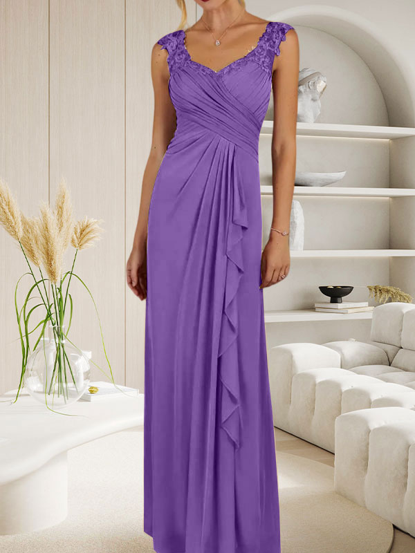 Champagne A-Line Sweetheart Neckline Pleated Mesh Dress