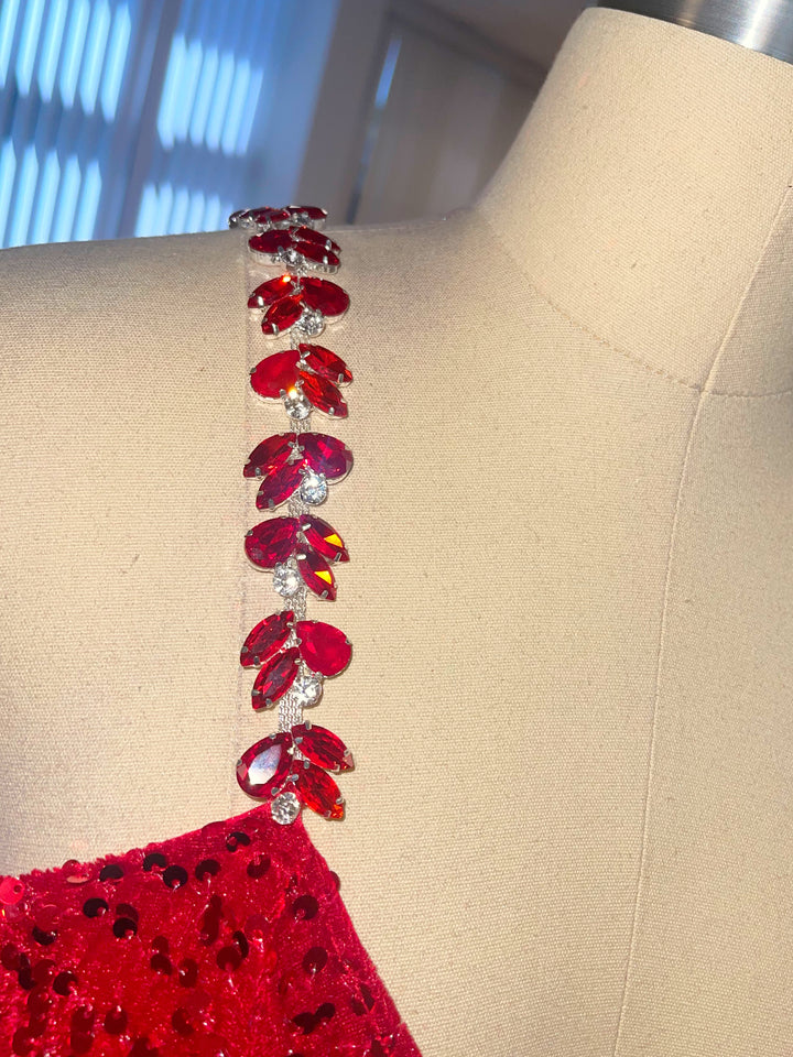 Vestido de fiesta de quinceañera con lentejuelas, corte en A, falda de capas, estilo popular Y07