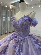 Precioso vestido morado para quinceañera, vestido de gala morado Y1925