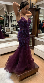 Robe de bal sirène élégante, robe de soirée charmante, robe de fête Y4407