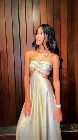 Vestido de noche largo y sexy de corte A, estilo gala, modelo Y6417