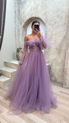 Vestido de fiesta de noche con corsé de tul verde menta sin tirantes Y4912