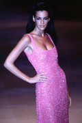Precioso vestido de fiesta rosa con lentejuelas, vestido de noche Y8176