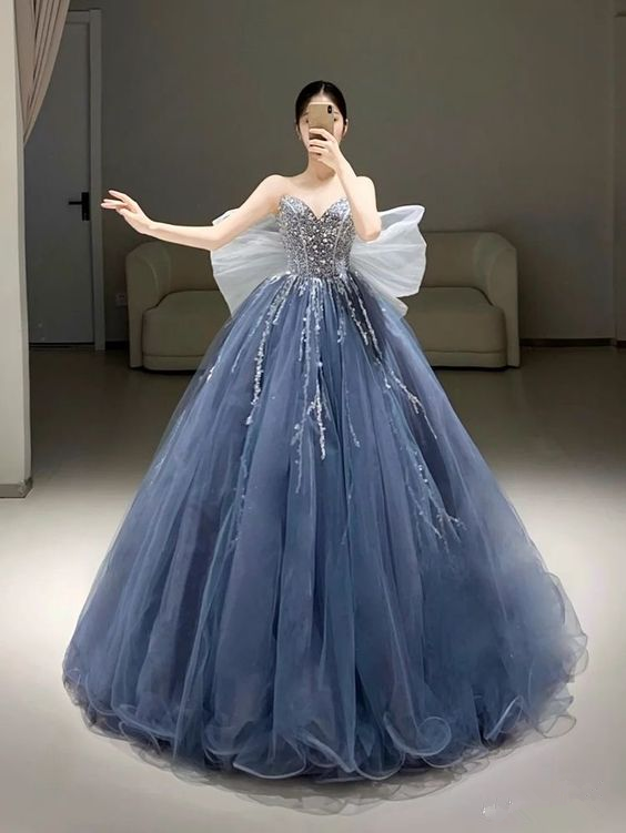 Atractivo vestido de princesa corte A con escote corazón, vestido para quinceañera, vestido de baile Y6799