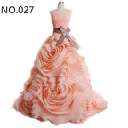 Real photo 2025  Brand Design Robe De Mariage Bridal  Wedding Dress Ruffles Beading Crystal  Burgundy Wedding Dress HM6681