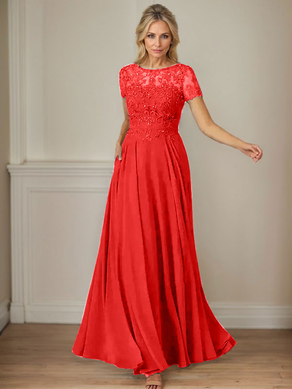 Robe en mousseline de soie bleu marine foncé, coupe trapèze, col bateau et sequins 