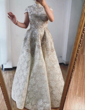 Red Asymmetrical Luxury Lace Evening Dresses 2025 Sleeveless Sexy Beading Cryastal Formal Dress LA70227