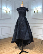 Red Asymmetrical Luxury Lace Evening Dresses 2025 Sleeveless Sexy Beading Cryastal Formal Dress LA70227