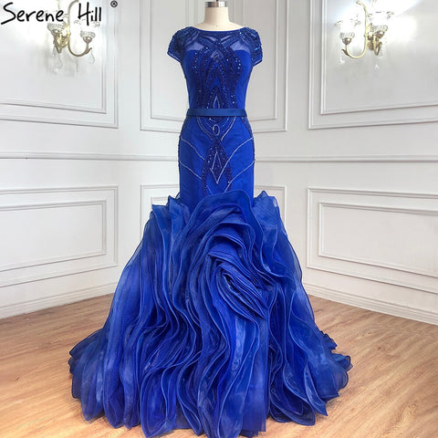 Vestidos de novia sexys con escote redondo y diseño de sirena roja, sin mangas, con lentejuelas y cuentas, colección 2025, HM66926 